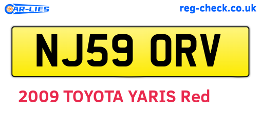 NJ59ORV are the vehicle registration plates.