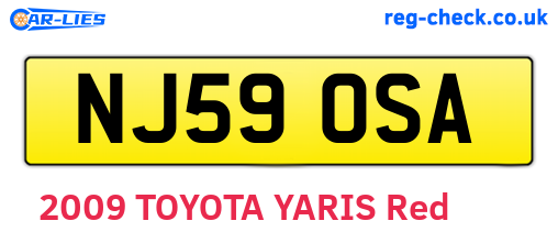 NJ59OSA are the vehicle registration plates.