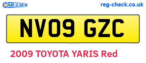 NV09GZC are the vehicle registration plates.