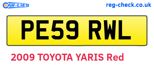 PE59RWL are the vehicle registration plates.