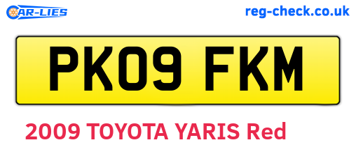 PK09FKM are the vehicle registration plates.