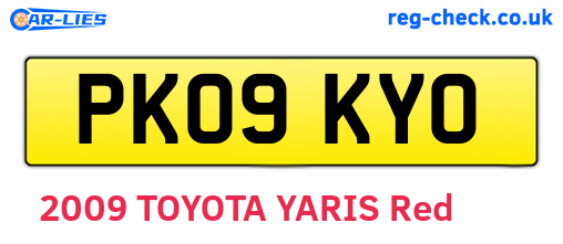 PK09KYO are the vehicle registration plates.