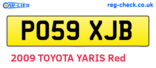 PO59XJB are the vehicle registration plates.