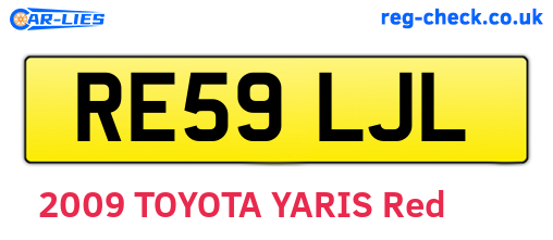 RE59LJL are the vehicle registration plates.