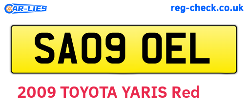 SA09OEL are the vehicle registration plates.