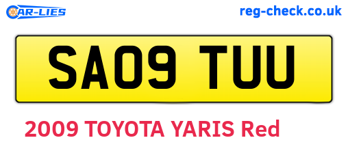 SA09TUU are the vehicle registration plates.