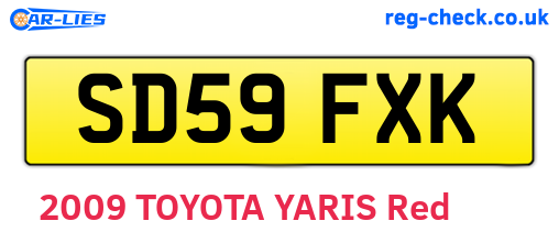 SD59FXK are the vehicle registration plates.