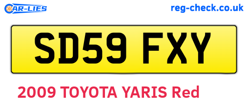 SD59FXY are the vehicle registration plates.
