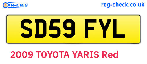 SD59FYL are the vehicle registration plates.