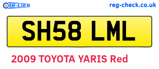 SH58LML are the vehicle registration plates.