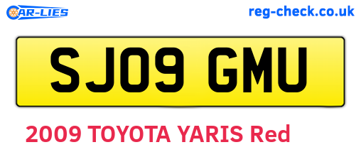 SJ09GMU are the vehicle registration plates.
