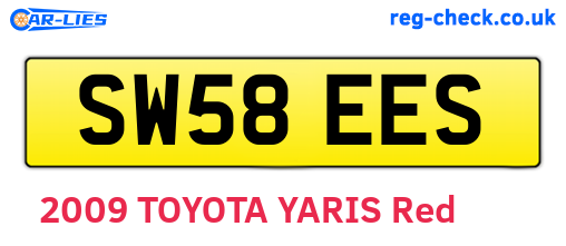 SW58EES are the vehicle registration plates.