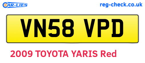 VN58VPD are the vehicle registration plates.