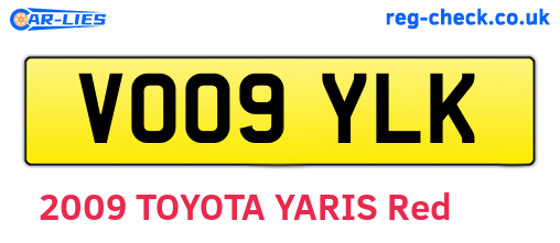 VO09YLK are the vehicle registration plates.