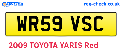WR59VSC are the vehicle registration plates.