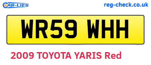 WR59WHH are the vehicle registration plates.