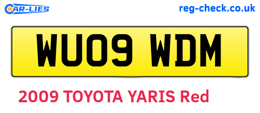 WU09WDM are the vehicle registration plates.