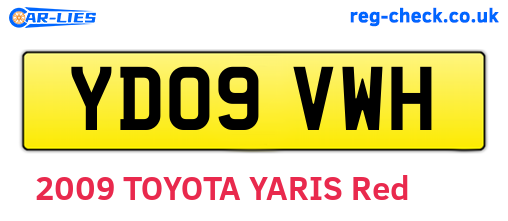 YD09VWH are the vehicle registration plates.