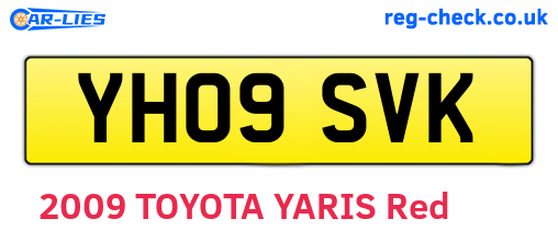 YH09SVK are the vehicle registration plates.
