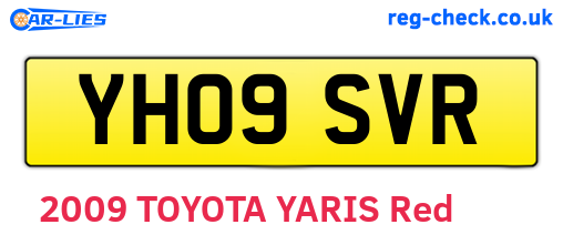 YH09SVR are the vehicle registration plates.