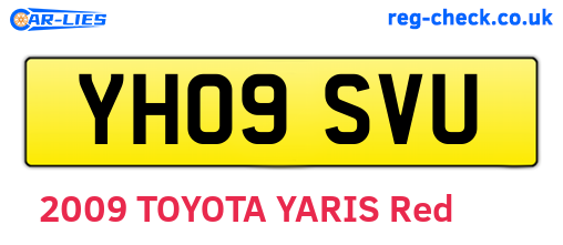 YH09SVU are the vehicle registration plates.