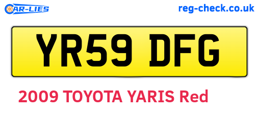 YR59DFG are the vehicle registration plates.