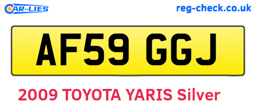 AF59GGJ are the vehicle registration plates.