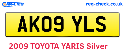 AK09YLS are the vehicle registration plates.