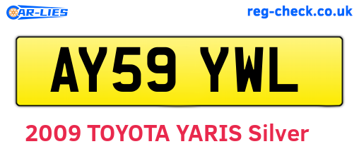 AY59YWL are the vehicle registration plates.