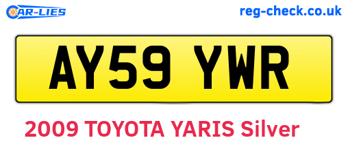 AY59YWR are the vehicle registration plates.