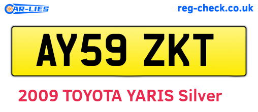 AY59ZKT are the vehicle registration plates.