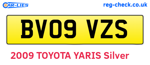 BV09VZS are the vehicle registration plates.