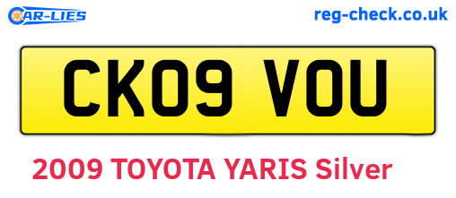 CK09VOU are the vehicle registration plates.