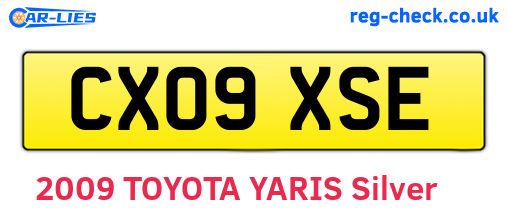 CX09XSE are the vehicle registration plates.
