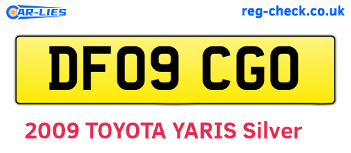 DF09CGO are the vehicle registration plates.