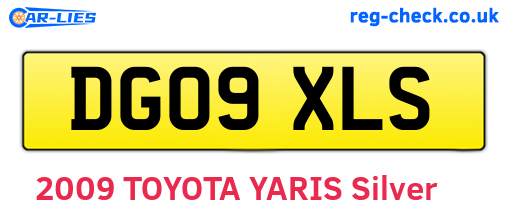 DG09XLS are the vehicle registration plates.