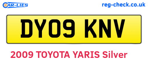 DY09KNV are the vehicle registration plates.