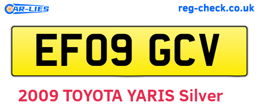 EF09GCV are the vehicle registration plates.