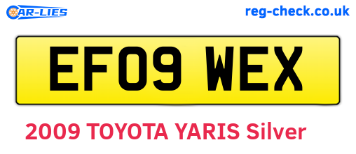 EF09WEX are the vehicle registration plates.