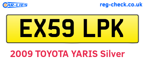 EX59LPK are the vehicle registration plates.