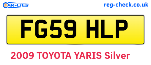 FG59HLP are the vehicle registration plates.