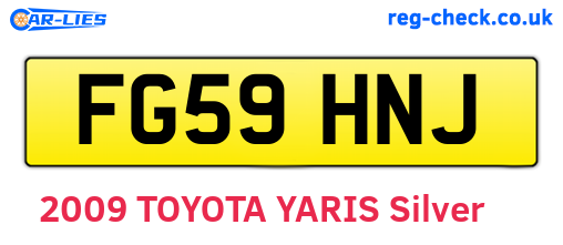 FG59HNJ are the vehicle registration plates.