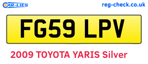 FG59LPV are the vehicle registration plates.