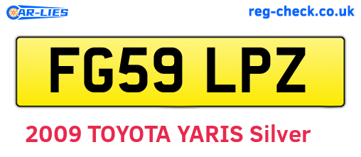 FG59LPZ are the vehicle registration plates.