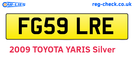 FG59LRE are the vehicle registration plates.