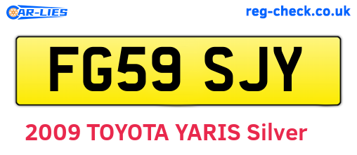 FG59SJY are the vehicle registration plates.