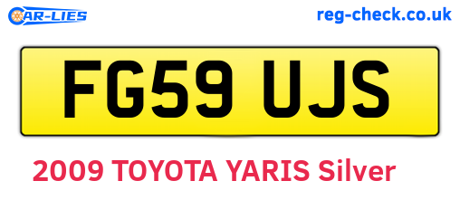 FG59UJS are the vehicle registration plates.