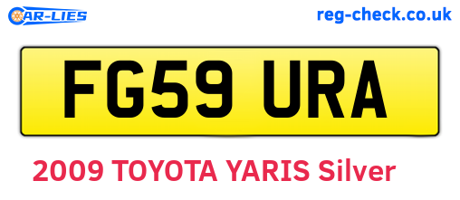 FG59URA are the vehicle registration plates.