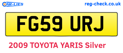 FG59URJ are the vehicle registration plates.