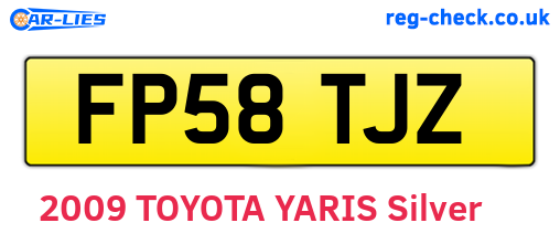 FP58TJZ are the vehicle registration plates.